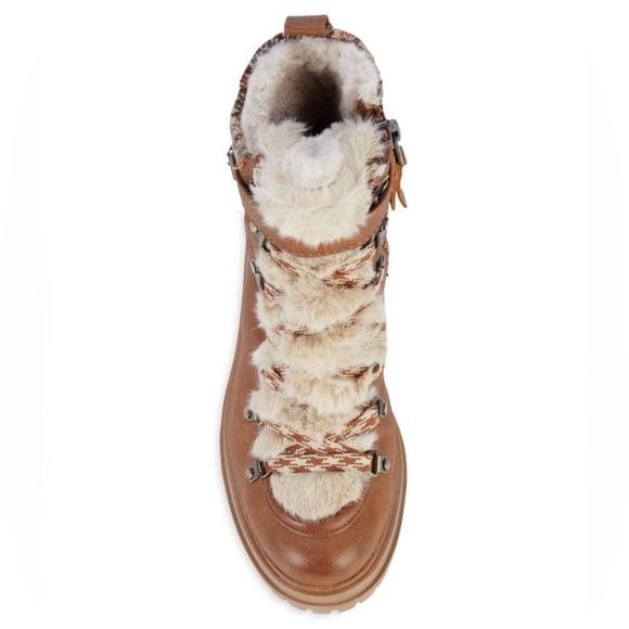 NEW Circus By Sam Edelman Gretchen Faux Fur-trim Boots In Camel Ivory - Picture 6 of 7